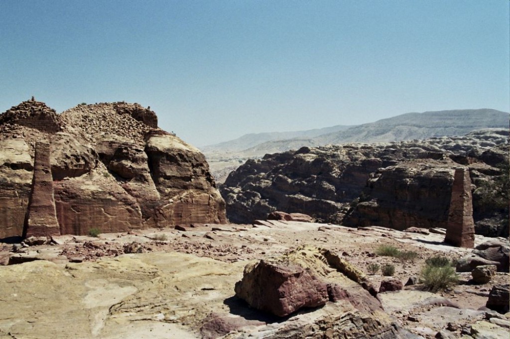 At the top, these are two obelisks dedicated to Nabatean Gods.